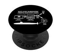 Nuclear Submarine Propulsion Funny Diagram PopSockets Swappable PopGrip