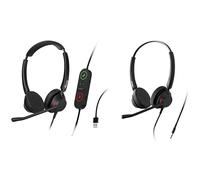 Nucleon U2521 Agent Stereo USB-A/C Headset w/Built in Training Adapter (1) & Nucleon S2521 Supervisor Stereo 3.5mm Headset (1) Bundle