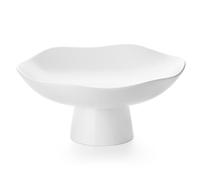 Nucookery Ceramic Fruit Bowl for Kitchen Counter, Modern Fruit and Bread Basket Stand,10 inch Large Decorative Bowl for Home Kitchen Decor, Fruit & Vegetables Holder Storage, Matte White