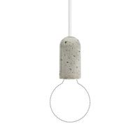 Nud Base Beton Hanging Light - Textile Cable 3M - Matt-White - Whipped Cream [EEK: A]