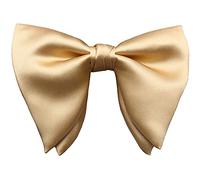 Nœud Papillon Surdimensionné en Satin de Soie Pour Homme Couleur Unie, LLHJUNUK, C- Champagne