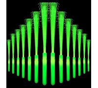 NUDALA 36 Pack Green Glow Sticks Light Up Fiber Optic Stick Glow Wands Bulk with 3 Flashing Models for Christmas Saint Patrick's Day Easter Party Favors