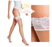 NUDE 8 Lace Stay Up By Wolford L Fairly Light White Halterless Stocking Lace