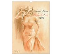 Nude and lingerie - Hand-painted art UK-Version (Wall Calendar 2026 DIN A3 Portrait), CALVENDO 12 Month Wall Calendar