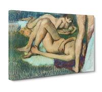 Nude Bathers By Edgar Degas Canvas Print | Gallery Wrapped 30mm Frame Wall Art | 20x14 inches | Ready to Hang | Impressionist People Picture | Living Room Bedroom Lounge Office