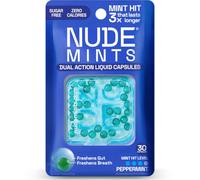 NUDE Breath Mints for Bad Breath - Ice Shot - 2 in 1 Keto Friendly Sugar Free Mints - Gluten Free Bad Breath Treatment for Adults - Carbs - Calorie - Breath Freshener for People - Instant Fresh -