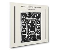 Nude Dancer By Ernst Ludwig Kirchner Canvas Print | Gallery Wrapped 30mm Frame Wall Art | 20x20 inches | Ready to Hang | Surrealist People Picture | Living Room Bedroom Lounge Office