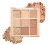 Nude Eyeshadow Palette, 9 Colors Matte Shimmer Eyeshadow, Highly Pigmented Long Lasting Matte Eyeshadows Palette,Waterproof Beige Earth Neutral Smoky Eye Shadows