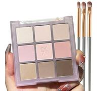Nude Eyeshadow Palette Eye Shadow Pallets for Women with 3PCS Brushes, Brown Pink Matte Naked Smokey Neutral Long Lasting Highly Pigmented Eye Shadows Palettes Eye Make-Up Gifts for Women