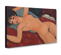Nude Female Vol.1 By Amedeo Modigliani Canvas Print | Gallery Wrapped 30mm Frame Wall Art | 30x20 inches | Ready to Hang | Classic People Picture | Living Room Bedroom Lounge Office