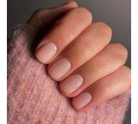 Nude Gel Press on Nails with High Gloss Finish, Squoval Shape Fake Nails for Women, Long Lasting 1-3 Weeks Without Chipping, 12 Sizes for Custom Fit, Safe Non-Toxic Material