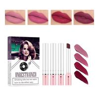 Nude Lip Gloss Sets Lipstick Sets For Women,4 Colors Matte Lipstick Set High Pigmented Velvety Long Lasting Waterproof Matte Lip Stick, Lipstick For Women Makeup Set