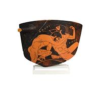Nude Male Athletes Wrestlers Ceramic Terracotta Fragment of Ancient Greek Vase