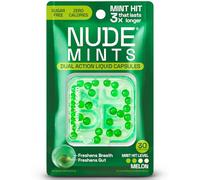 Nude Mints | Dual Action Liquid Capsules | Mouth Watering Mint - Lasts 3X Longer - 3X Stronger - Extreme Bad Breath Treatment for Adults - Sugar Free, 0 Calorie - Melon - 10 Pack - 300 Capsules