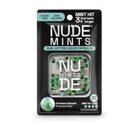 NUDE MINTS | Dual Action Liquid Capsules | Mouth Watering Mint - Lasts 3X Longer - 3X Stronger - Extreme Bad Breath Treatment For Adults - Sugar Free, 0 Calorie - Spearmint - 5 Pack - 150 Capsules