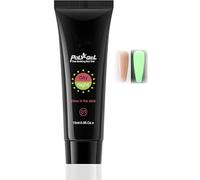 Nude Nail Builder Gel For Long-Lasting Natural Sculpted Extensions - 15ml Glow In The Dark Poly Gel Professional Strengthener Thick Builder For DIY Salon & Home Manicure Kit