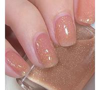 Nude Nail Polish, Glitter Nude Nail Varnish, Quick Dry nail polish, Long Lasting, Chip Resistant, Non-Toxic, Quick Drying, No Need UV Lamp Curing for At Home (6#)