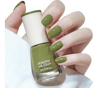 Nude Nail Polish, Nude Quick Dry Nail Varnish - Oil Based Natural Long Lasting Nail Polish - No Need Uv Nail Paint For Diy Nail Art Manicure At Home -French Manicure (21#Avocado)