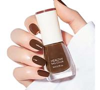 Nude Nail Polish, Nude Quick Dry Nail Varnish - Oil Based Natural Long Lasting Nail Polish - No Need Uv Nail Paint For Diy Nail Art Manicure At Home -French Manicure (34#Dark Brown)