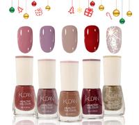Nude Nail Polish Quick Dry & Long Lasting Nude Nail Varnish - Water Based Natural Nail Red Purple- No Need Uv Nail Paint For Diy Nail Art Manicure At Home -French Manicure nail polish (Pink)