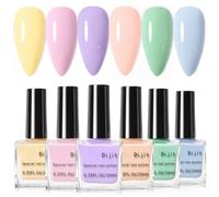 Nude Nail Polish Set - 6 Colors Pink Nail Varnish Set - Soft Yellow Pink Purple Green Nude Blue Pastel Nail Polish Sets - Long Lasting Quick Dry Nail Polish - Light Macaron Candy Nail Varnish Sets