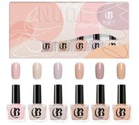 Nude Nail Polish Set Non-Gel - 6 Neutral Shades, Large 10 ml Bottles, Long-Lasting, 100% British Brand Gift Set