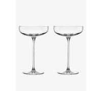 Nude Nude Savage Crystal Coupe Glasses Set Of Two Clear