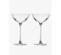 Nude Nude Savage Crystal Coupetini Glasses Set Of Two Clear
