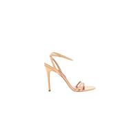 Nude Patent Leather Cross Strap Sandal - female - Carolina Herrera - High Heel Sandals - Beige - 5 UK - Shoes 5 UK