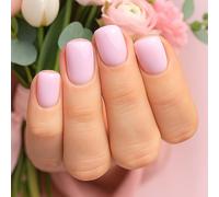 Nude Pink Glossy Press-On Nails Short Square Shape - Reusable Manicure Kit With Jelly Adhesive Tabs, Full Coverage Natural Look For Women In Multiple Sizes, Easy Application At Home