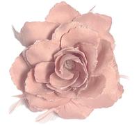 Nude Pink Rose Hair Clip Large Rose Fascinator Flower Hair Clip Nude Hair Accessories Clips Elastic Wedding Hair Flower, 1pc