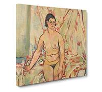 Nude Sitting On The Bed by Suzanne Valadon Canvas Print | Gallery Wrapped 30mm Frame Wall Art | 20x20 inches | Ready to Hang | Modern People Picture | Living Room Bedroom Lounge Office
