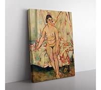 Nude Sitting On The Bed By Suzanne Valadon Classic Painting Canvas Wall Art Print Ready to Hang, Framed Picture for Living Room Bedroom Home Office Décor, 60x40 cm (24x16 Inch)