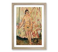 Nude Sitting On The Bed by Suzanne Valadon Framed Print | A2 Oak Framed Wall Art | Ready to Hang | Modern Nature Picture | Living Room Bedroom Lounge Office