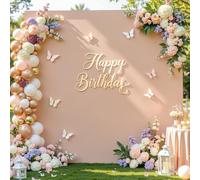 Nude Square Arch Backdrop Cover 6.6FT x 6.6FT Arch Covers Stretchy Backdrop Spandex Fitted Arch Cover Balloon Photo Backdrops Covers for Wedding Birthday Party Graduation Baby Shower Decoration