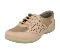 (Nude, UK 4) Ladies Padders Lace Up Shoes Harp