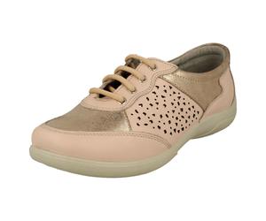 (Nude, UK 5) Ladies Padders Lace Up Shoes Harp