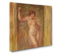 Nude With Castanets by Pierre Auguste Renoir Canvas Print | Gallery Wrapped 30mm Frame Wall Art | 20x20 inches | Ready to Hang | Impressionist People Picture | Living Room Bedroom Lounge Office