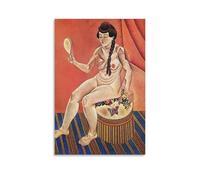 Nude with Mirror By Joan Miro Painting Art Posters Canvas Wall Art Decorative Bedroom Modern Home Print Picture Artworks 16x24inch(40x60cm)