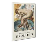 Nude Woman Bathing By Edgar Degas Canvas Print | Gallery Wrapped 30mm Frame Wall Art | 30x20 inches | Ready to Hang | Impressionist People Picture | Living Room Bedroom Lounge Office