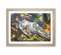 Nude Woman Sleeping By Henri Edmond Cross Classic Painting Framed Print | A2 Oak Framed Wall Art | Ready to Hang | Classic Religious Picture | Living Room Bedroom Lounge Office