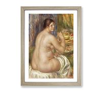 Nude Woman Vol.2 By Pierre Auguste Renoir Classic Painting Framed Print | A3 Oak Framed Wall Art | Ready to Hang | Classic Historical Picture | Living Room Bedroom Lounge Office