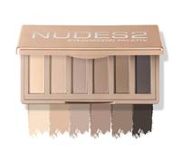 Nudes 2 Series Mini Eyeshadow Palette, 6 Matte Nude Taupe & Brown Neutral | Ultra-Blendable, High-Pigment Matte, Silky Feel Smooth, Long-Lasting, Waterproof Crease-Proof, Travel Size with Mirror