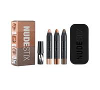 Nudestix Mini Nude Metallic Eye Kit - 3-Piece Cream Eyeshadow Pencil Set in Long-Wear Metallic Nude Shades | Multi-Use Eye Crayons for Shadow, Liner & Primer | Vegan, Travel-Friendly Makeup Set