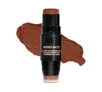 NUDESTIX Nudies Bronze Matte Bronzer Stick Deep Maple Eh 7g - Matte Cream Bronzer for Cheeks, Eyes & Lips - Longwear Sculpting Bronzer, Warm Brown-Bronze Tan