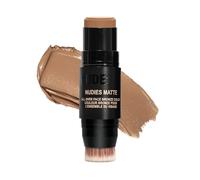 NUDESTIX Nudies Bronze Matte Bronzer Stick Terracotta Tan 7g - Matte Cream Bronzer for Cheeks, Eyes & Lips - Longwear Sculpting Bronzer, Neutral Bronze Tan