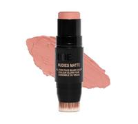 NUDESTIX Nudies Matte Blush Stick Bare Back 7g - Matte Cream Blush for Cheeks, Eyes & Lips - Soft Focus Finish, Longwear, Neutral Nude Pink