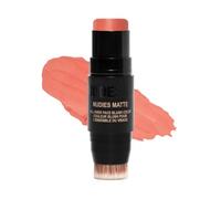 NUDESTIX Nudies Matte Blush Stick Nude Peach 7g - Matte Cream Blush for Cheeks, Eyes & Lips - Soft Focus Finish, Longwear, Warm Fresh Peach