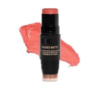 NUDESTIX Nudies Matte Blush Stick Sunset Strip 7g - Matte Cream Blush for Cheeks, Eyes & Lips - Soft Focus Finish, Longwear, Warm Bright Coral
