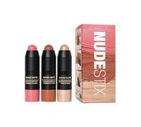 Nudestix Roses & Honey Mini Kit - 3-Piece Cream Blush, Bronzer & Highlighter Stick Set for Eyes, Cheeks & Lips | Travel-Size Multi-Use Makeup